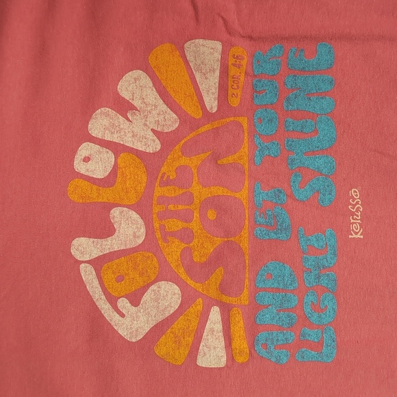 Assorted Sizes: Follow the Son and Let Your Light Shine Coral tee-NWT - Picture 2 of 4
